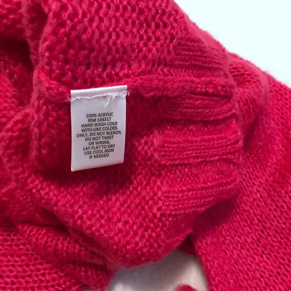 Derek Heart NWT Mock Neck Hot Pink Cropped Sweater Juniors Various - Picture 8 of 8